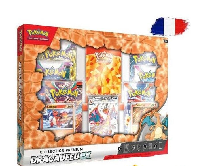Coffret pokemon dracaufeu ex premium+ 1 case protection coffret