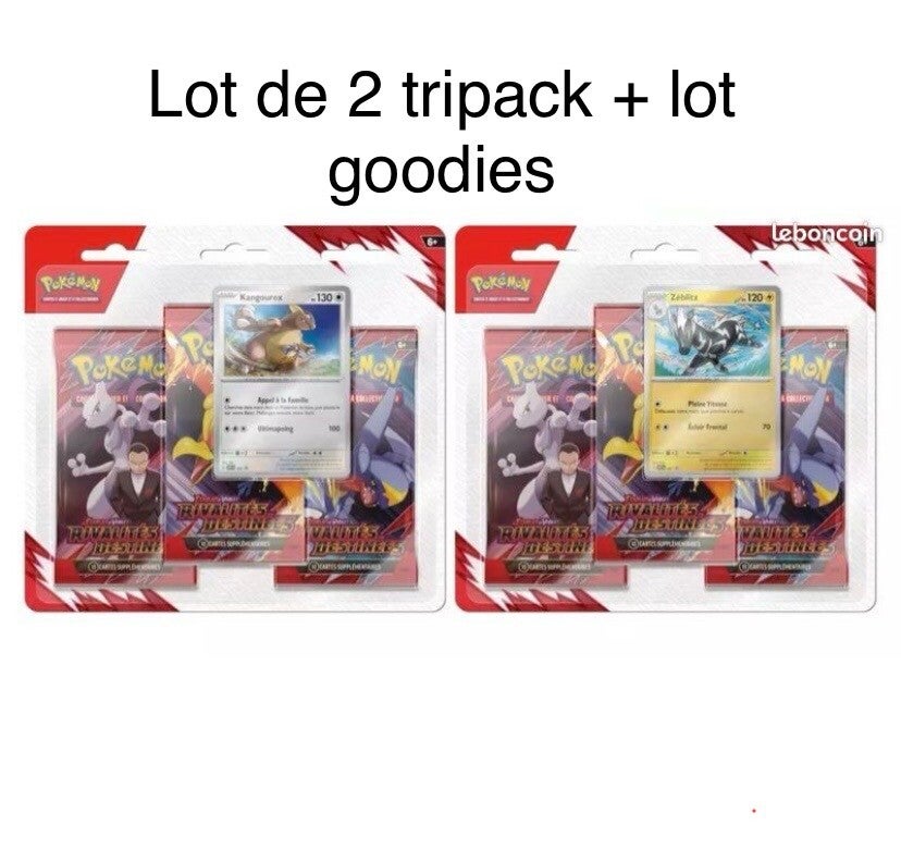 Lot de 2 tripack ev10 + 1 lot de goodies
